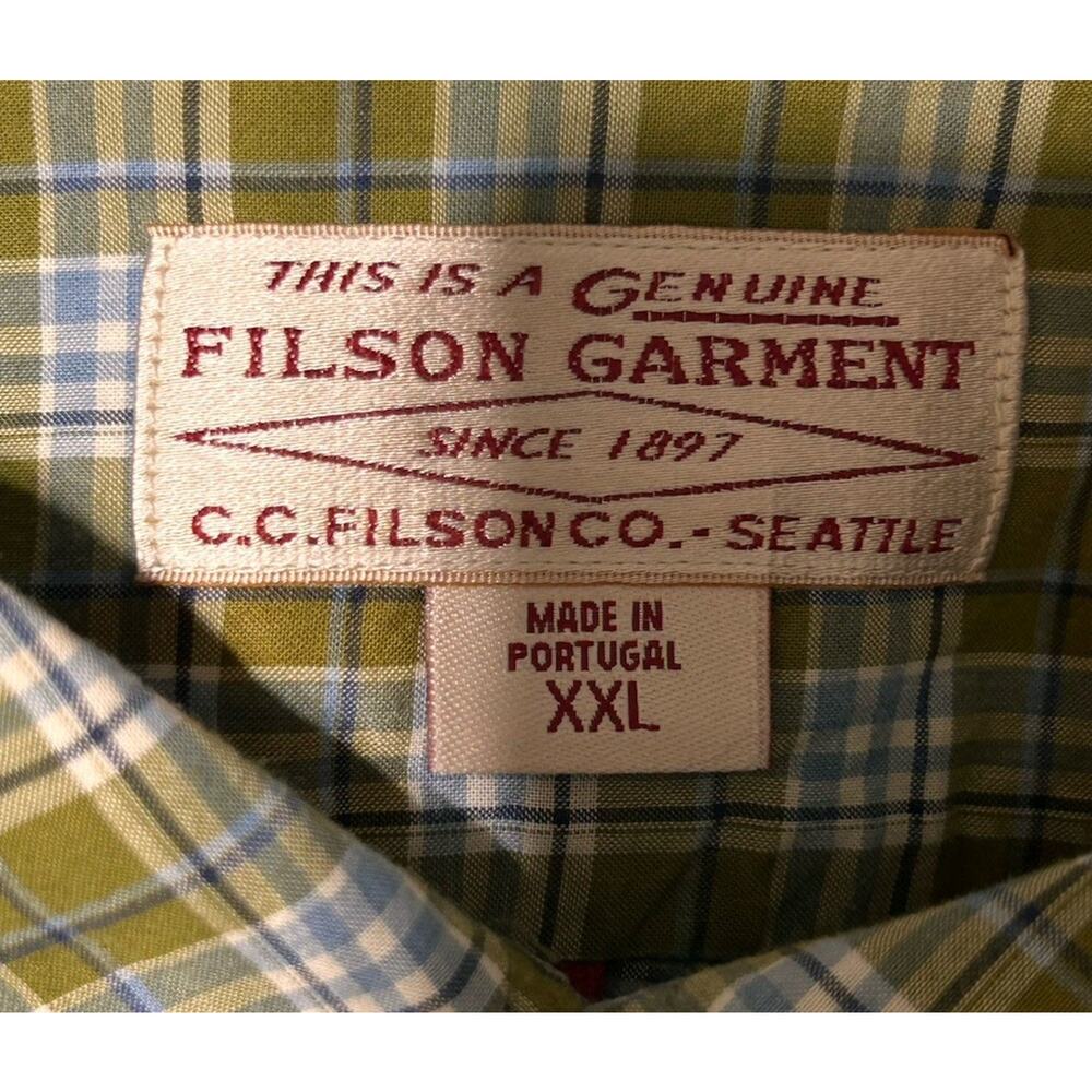 VTG CC Filson Mens Long Sleeve Button Down Shirt Size XXL Cotton - Picture 3 of 7